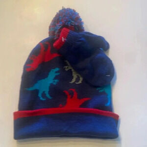 Toddler Addie and Tate Dinosaur Winter Hat Set